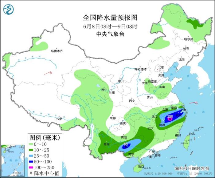 江南北部江淮等地有强降雨 华北南部黄淮等地仍有高温天气