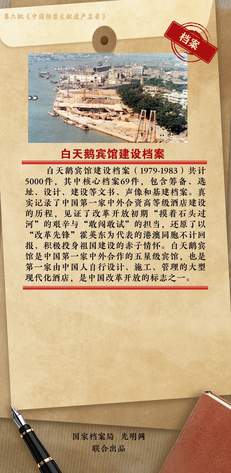 公布
！第六批《中国档案文献遗产名录》正式揭晓