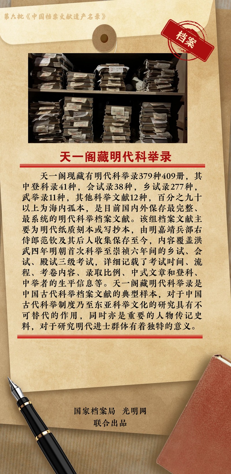 公布！第六批《中国档案文献遗产名录》正式揭晓