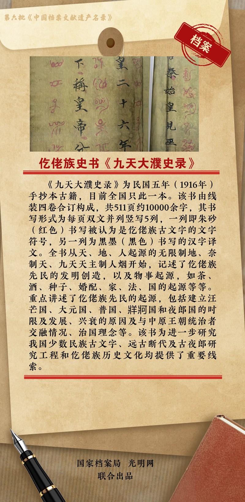 公布！第六批《中国档案文献遗产名录》正式揭晓