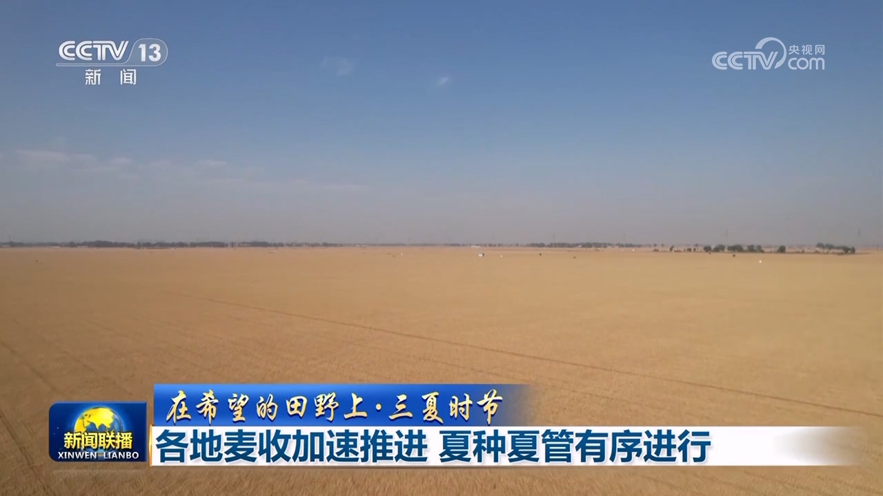 【在希望的田野上·三夏时节】各地麦收加速推进 夏种夏管有序进行