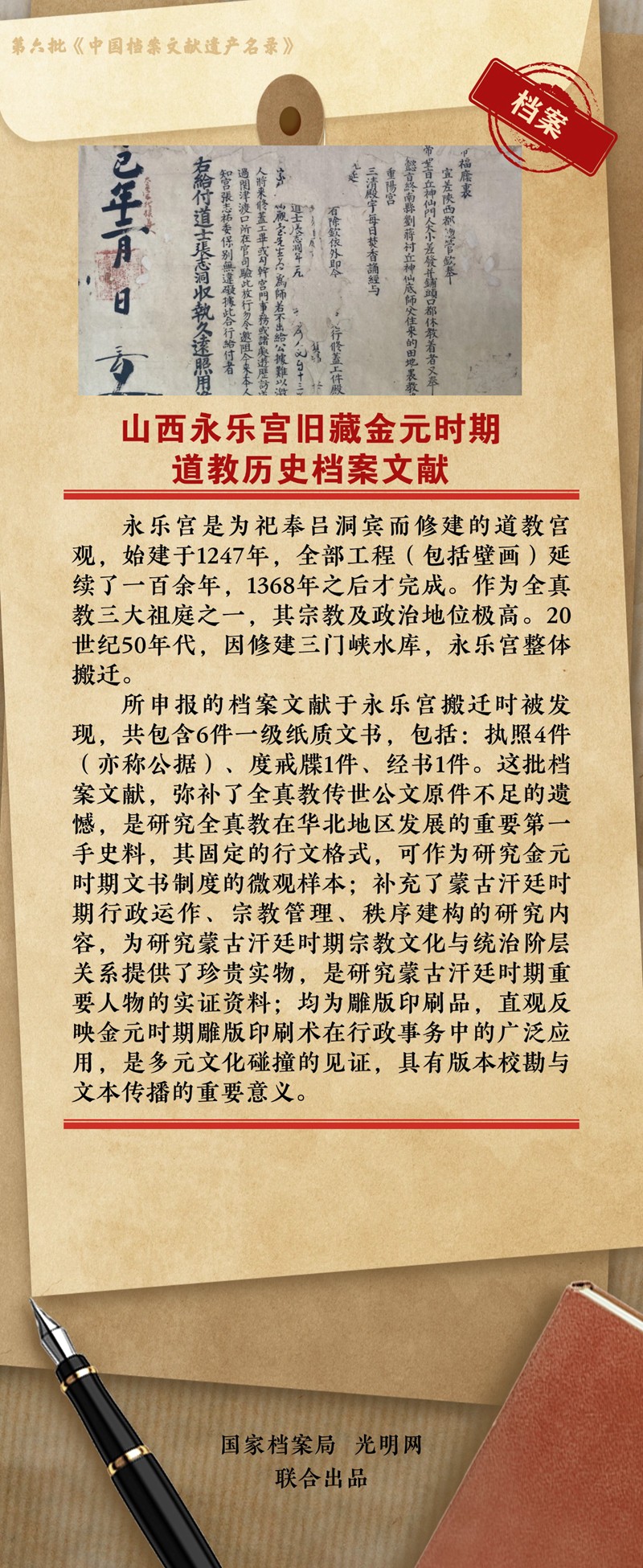 公布！第六批《中国档案文献遗产名录》正式揭晓