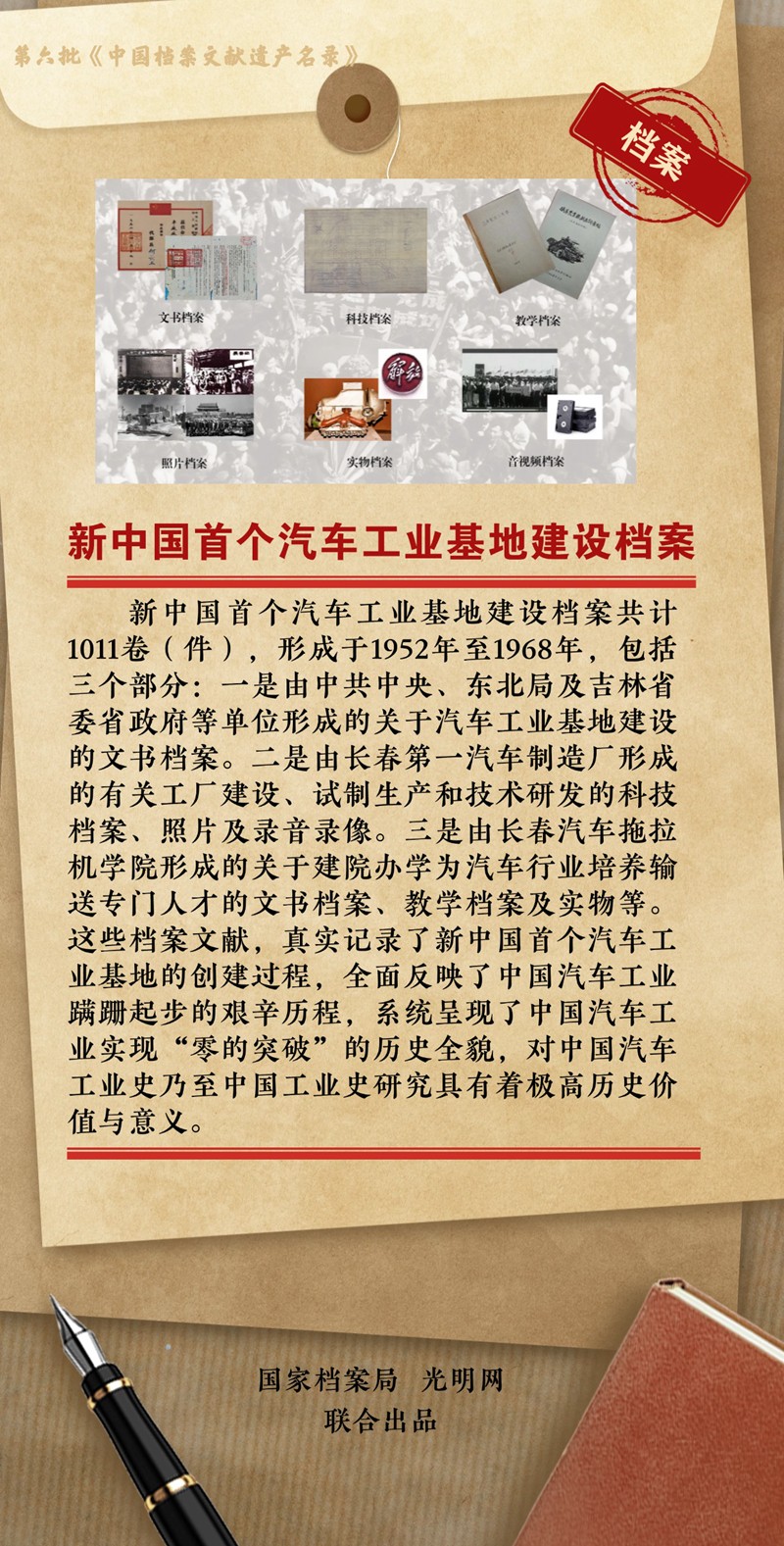 公布！第六批《中国档案文献遗产名录》正式揭晓
