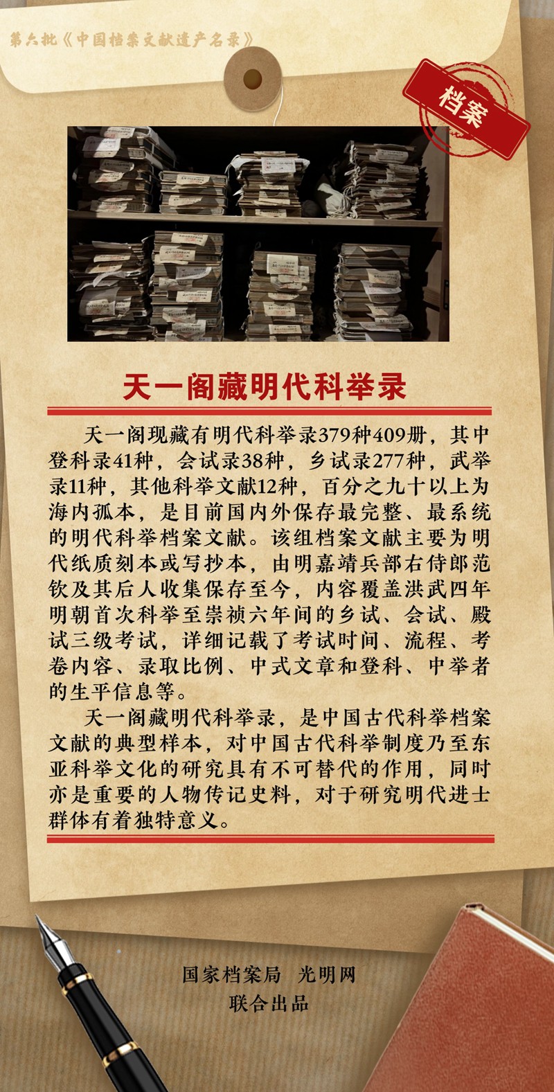 公布！第六批《中国档案文献遗产名录》正式揭晓