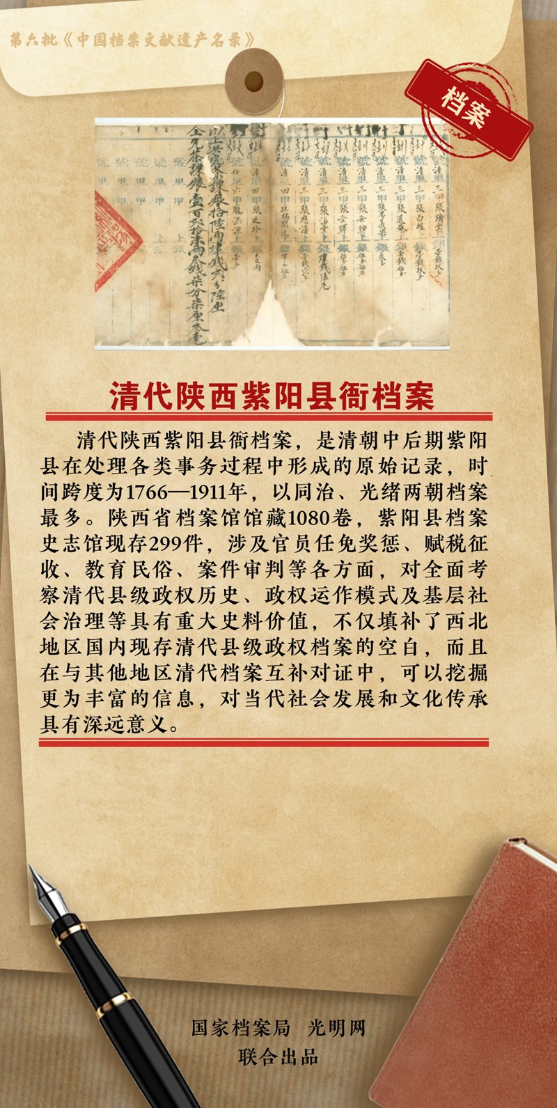 公布！第六批《中国档案文献遗产名录》正式揭晓