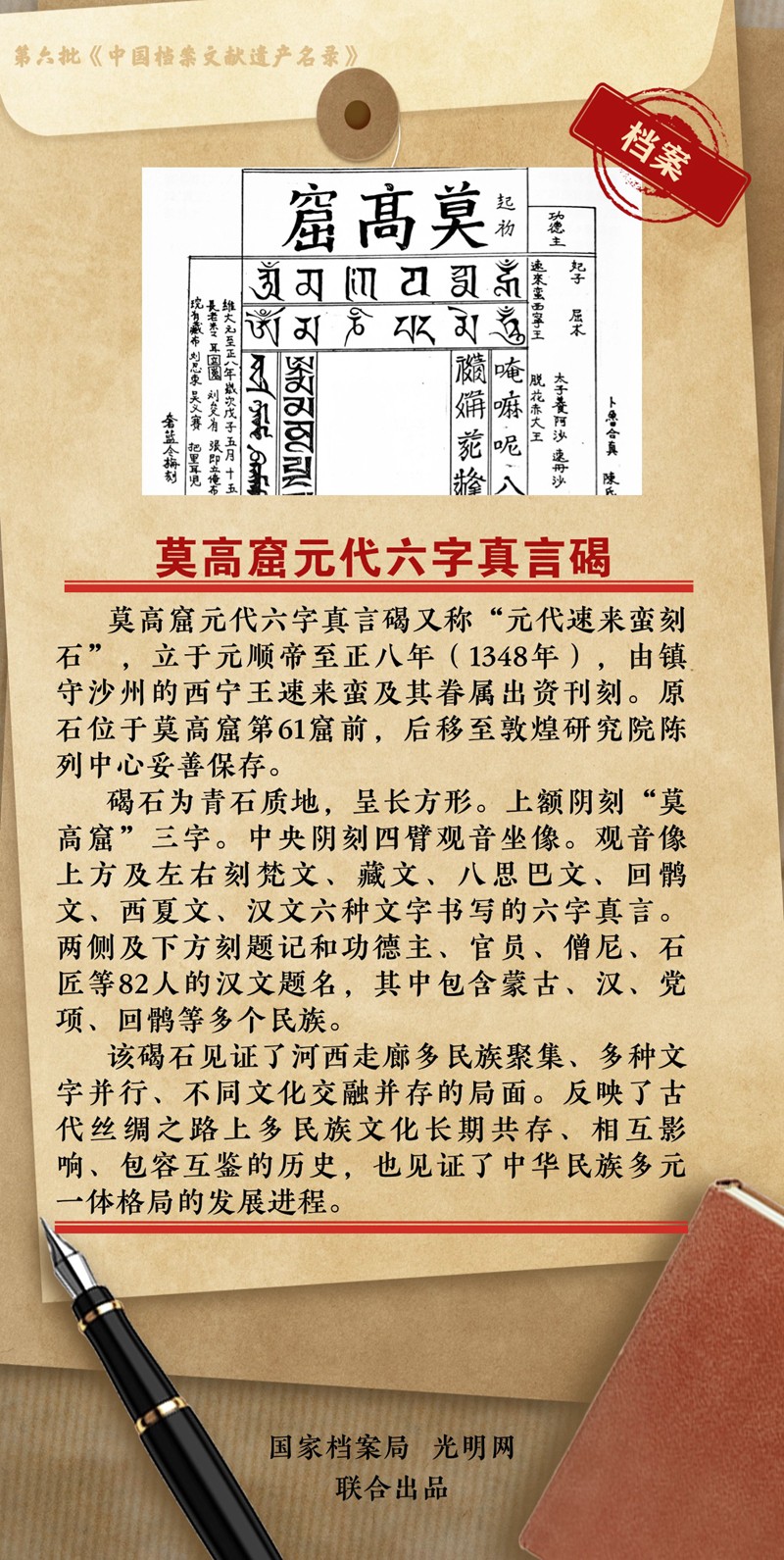 公布！第六批《中国档案文献遗产名录》正式揭晓