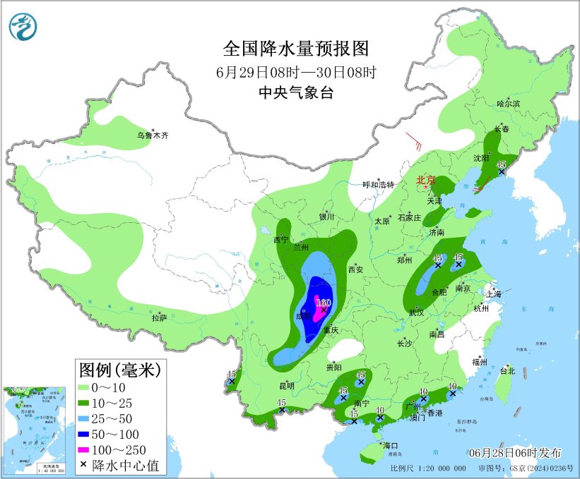 华北黄淮东北地区等地多降雨 四川盆地西北地区东南部将有强降水