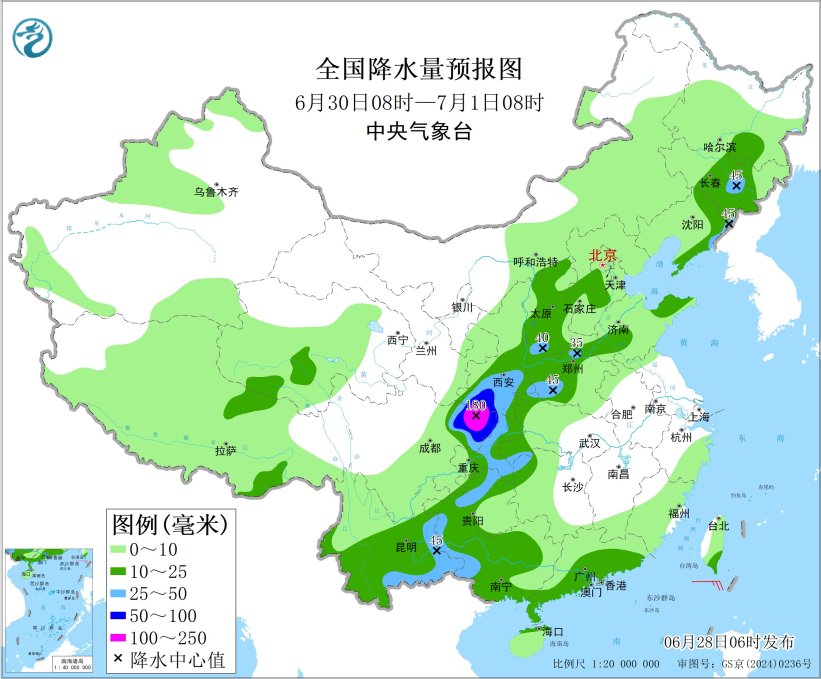 华北黄淮东北地区等地多降雨 四川盆地西北地区东南部将有强降水