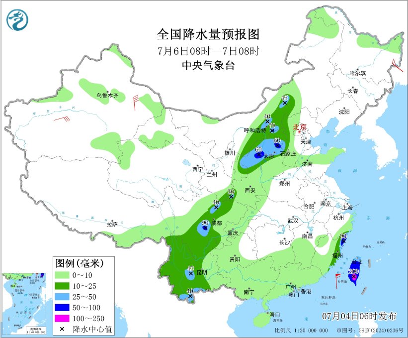 西北地区东部华北四川盆地等地多降雨 江淮江南等地将有持续性高温