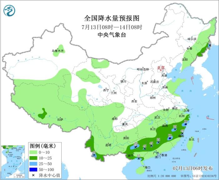 华北北部东北地区多雷阵雨 黄淮江淮江汉等地有持续性高温天气