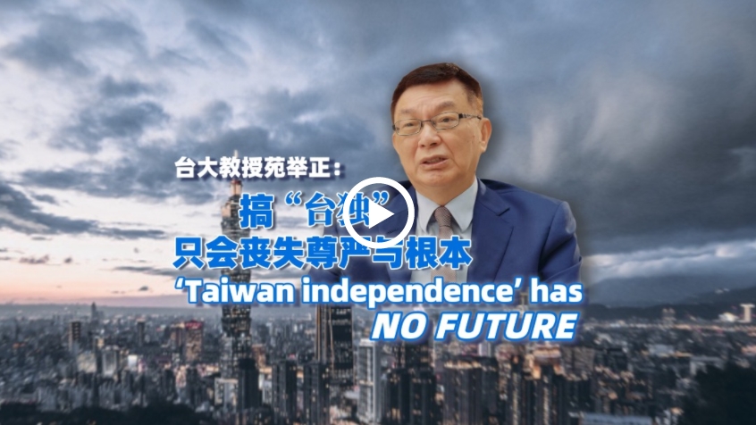 台大教授苑举正：搞“台独”只会丧失尊严与根本