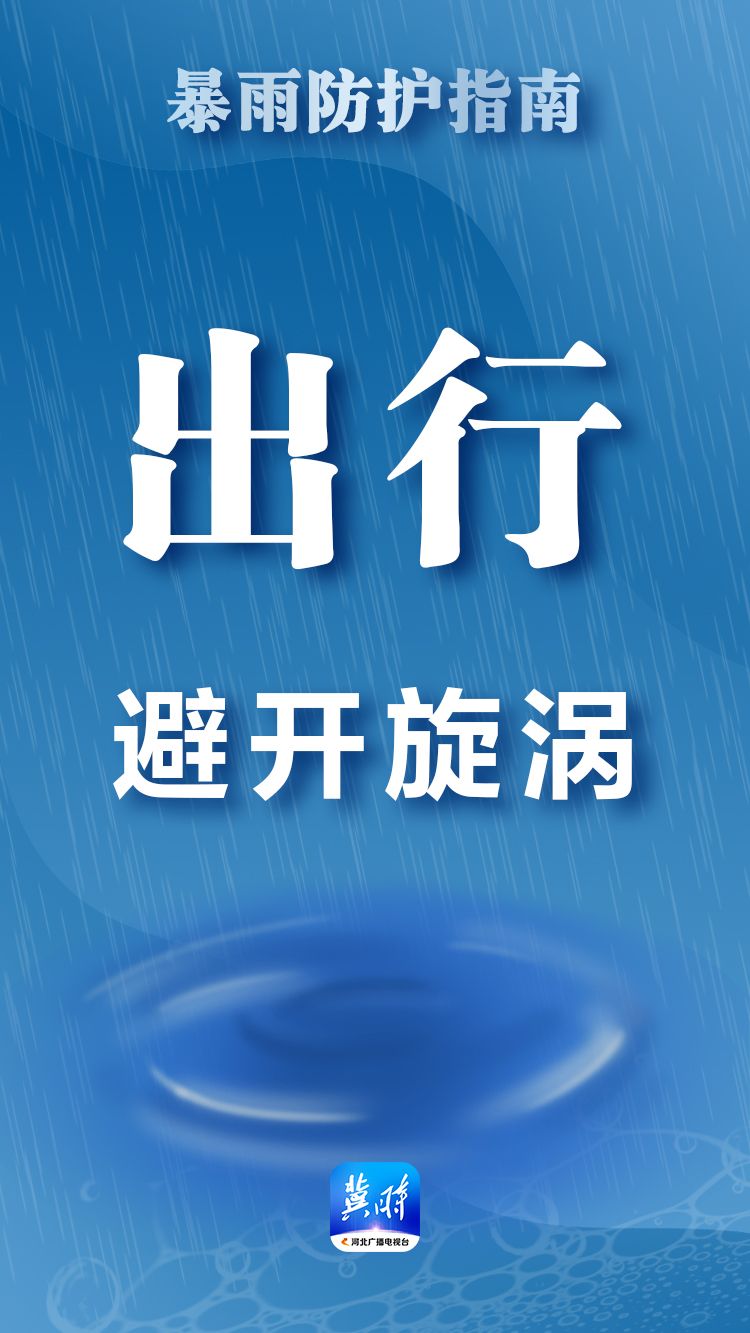 冀时海报 | 暴雨来袭，这份防护指南请收好！