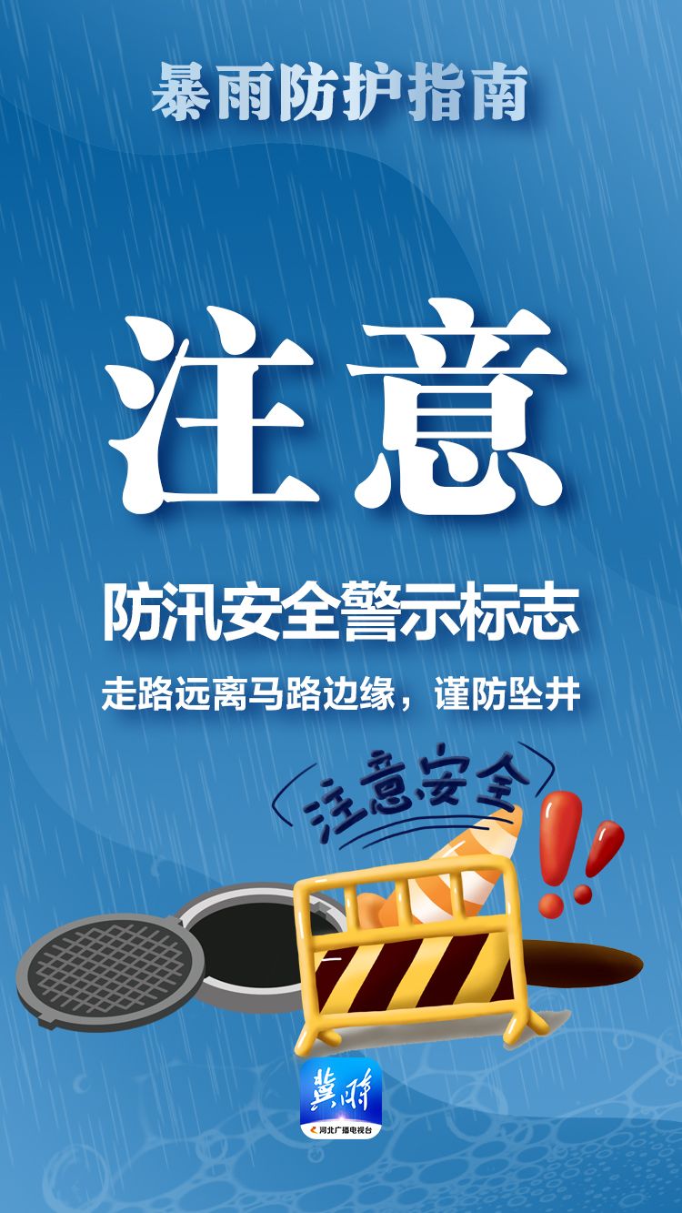 冀时海报 | 暴雨来袭，这份防护指南请收好！