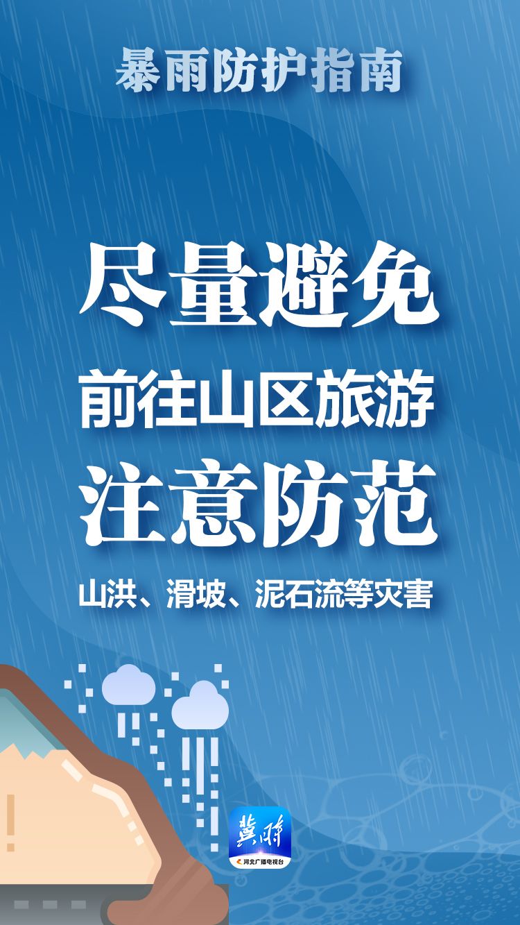 冀时海报 | 暴雨来袭，这份防护指南请收好！