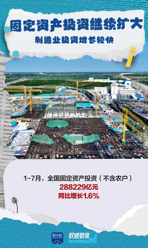 权威数读丨7月份国民经济：保持稳中有进