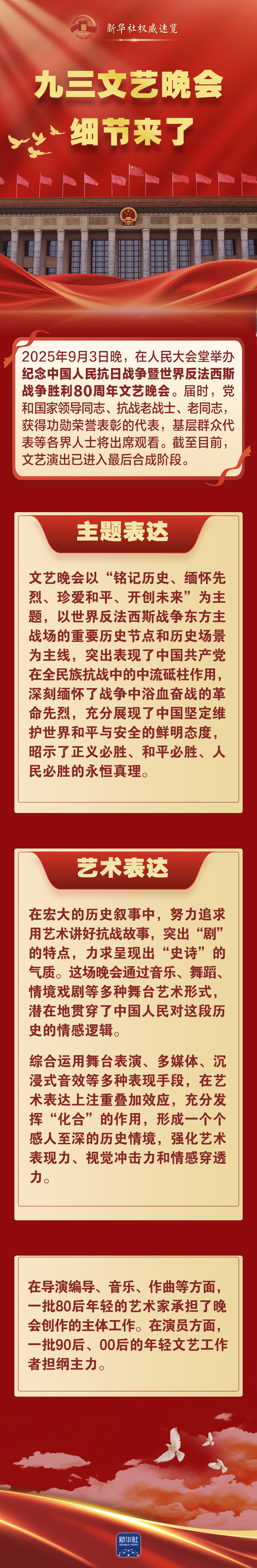 九三文艺晚会，细节来了！