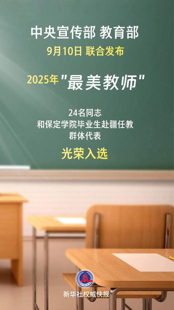 2025年“最美教师”名单公布！