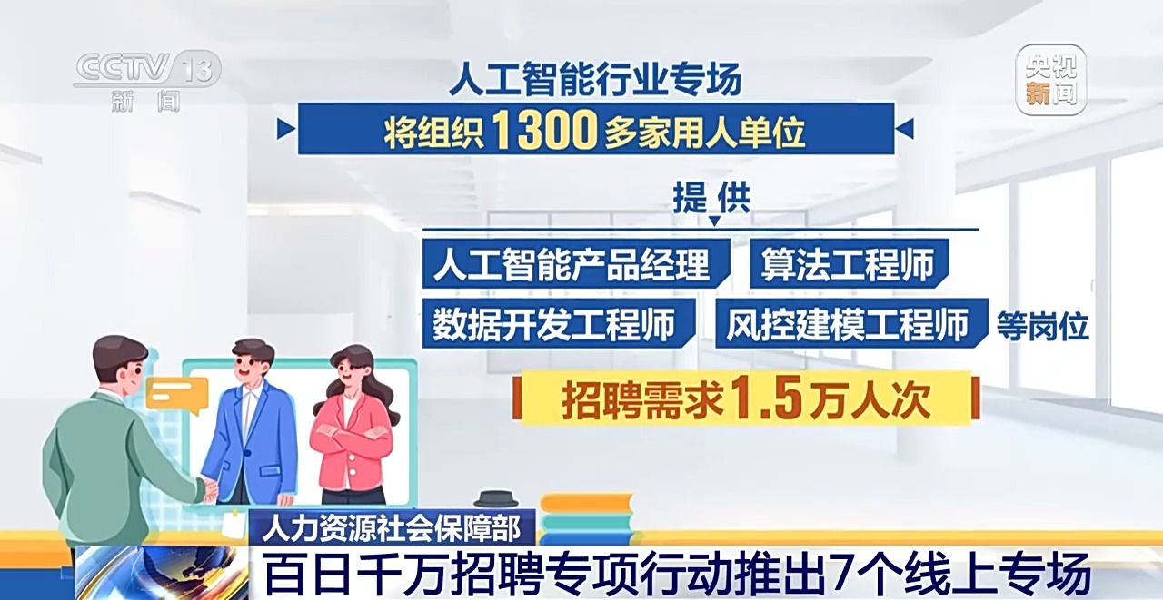 @求职者 这7个线上专场招聘需求超13.4万人次