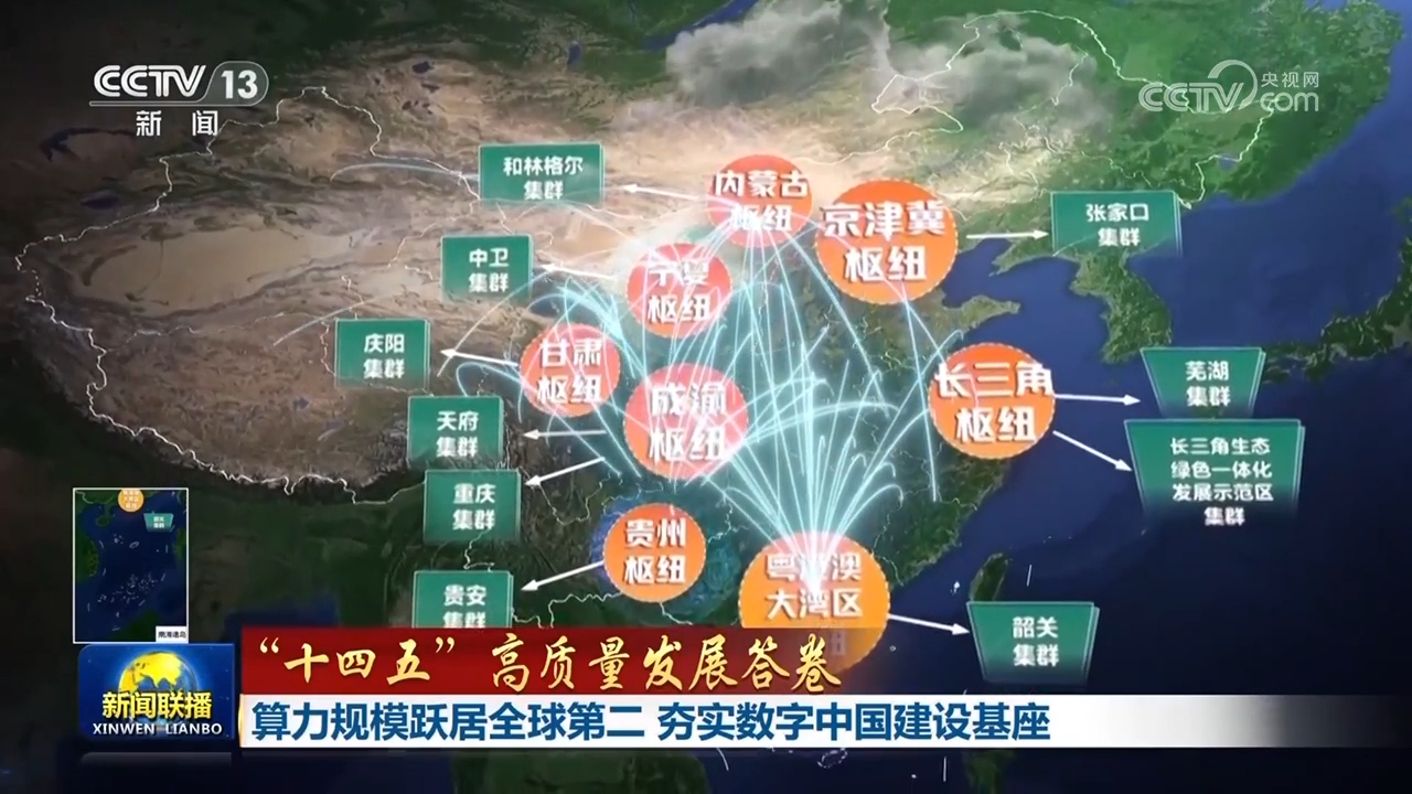 【“十四五”高质量发展答卷】算力规模跃居全球第二 夯实数字中国建设基座