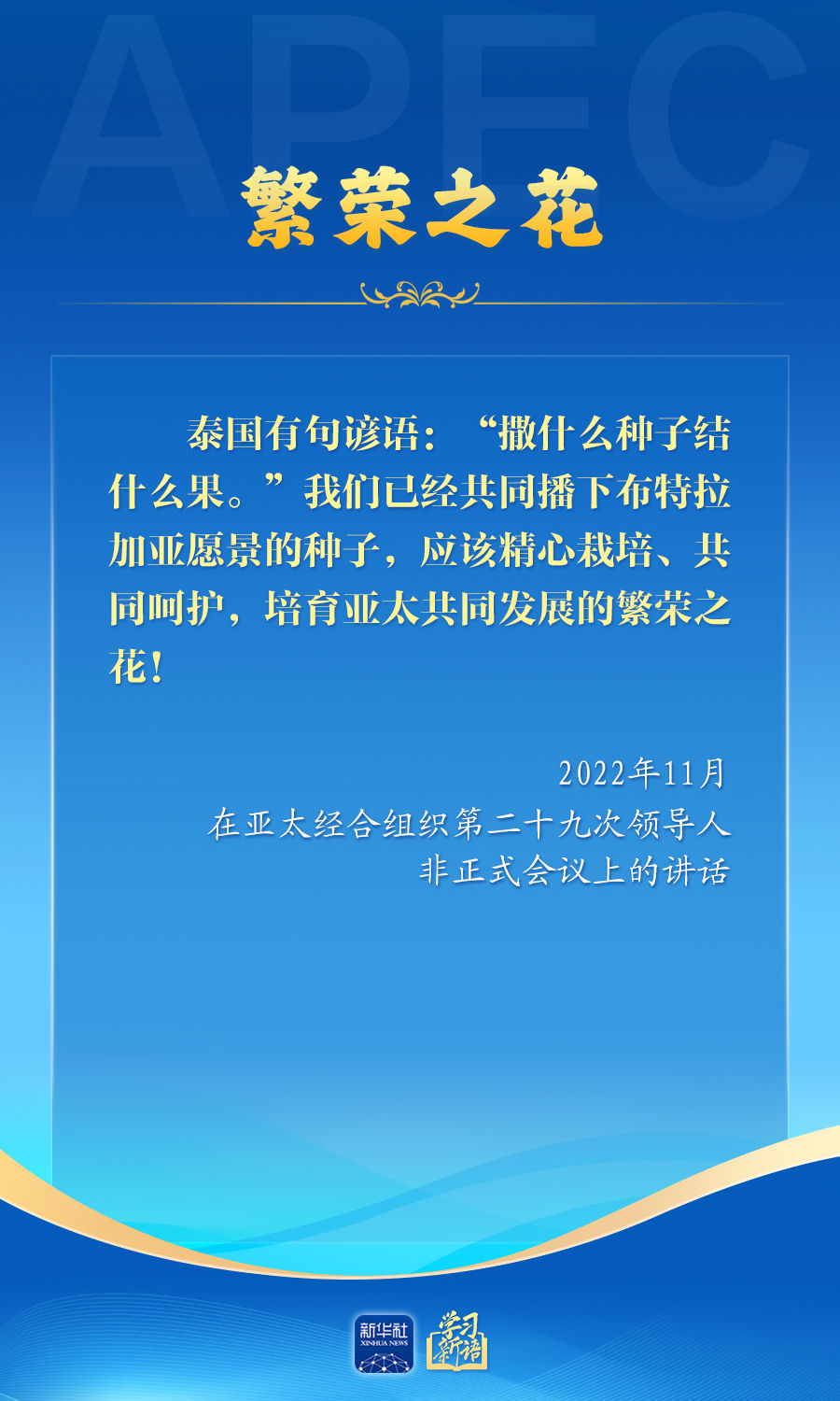 学习新语丨推动亚太合作，习近平主席生动阐释