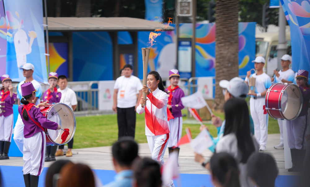 三地联动四城同传！第十五届全运会火炬传递活动举行