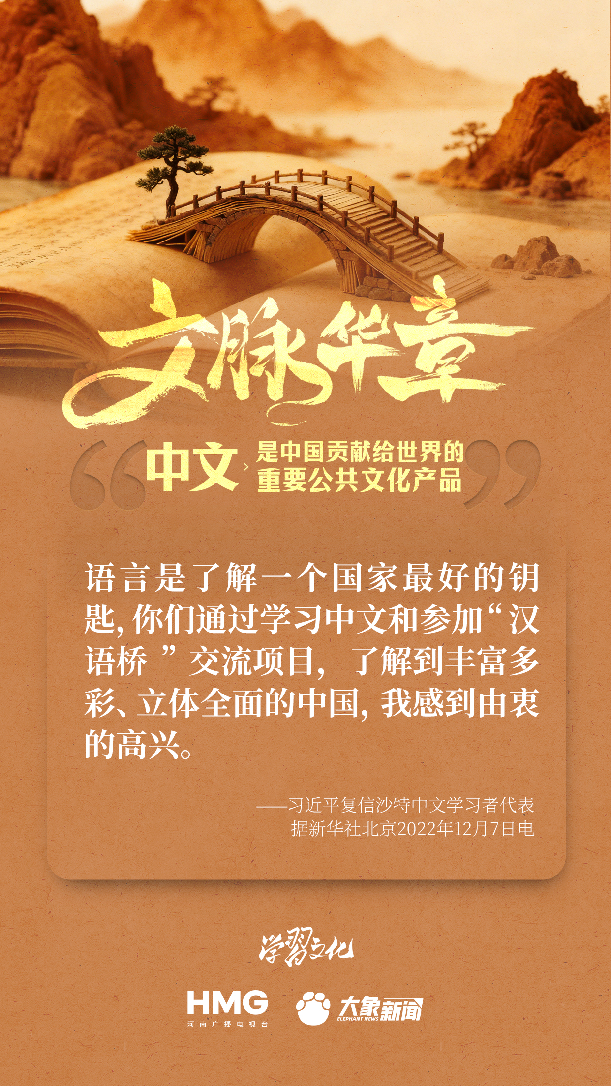 文脉华章|中文是中国贡献给世界的重要公共文化产品