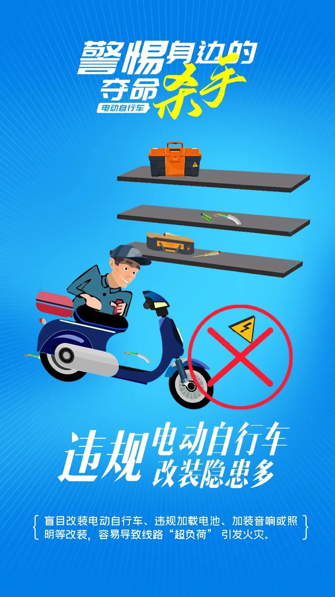 “三无”锂电池爆炸致人烧伤！电动自行车非法改装暗藏隐患