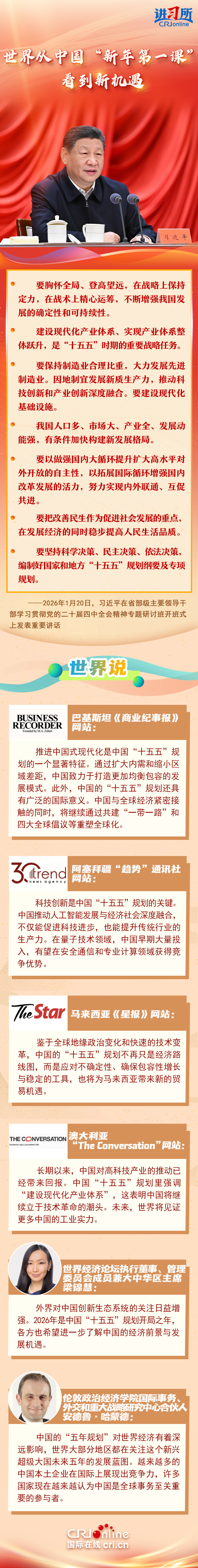 【讲习所中国与世界】世界从中国“新年第一课”看到新机遇