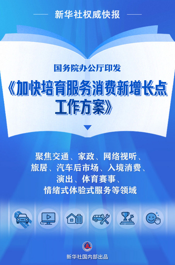 新华鲜报 | 加快培育服务消费新增长点!国办出台12条政策举措 新华鲜报 | 加快培育服务消费新增长点!国办出台12条政策举措
