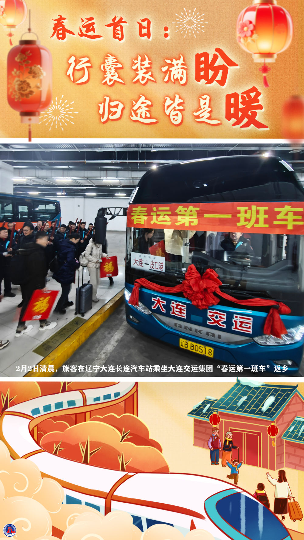 海报短视频｜春运首日：行囊装满盼，归途皆是暖