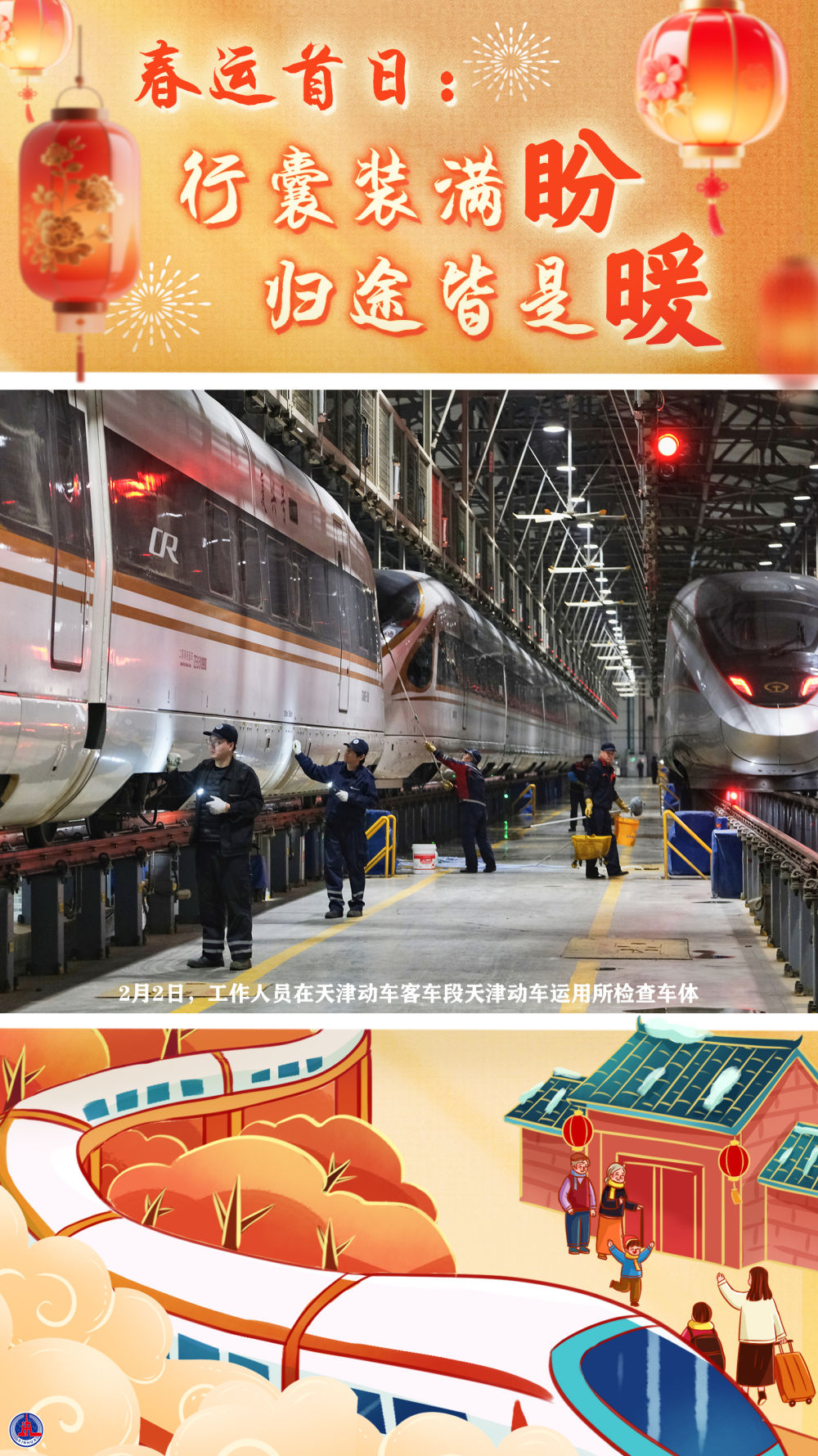 海报短视频｜春运首日：行囊装满盼，归途皆是暖