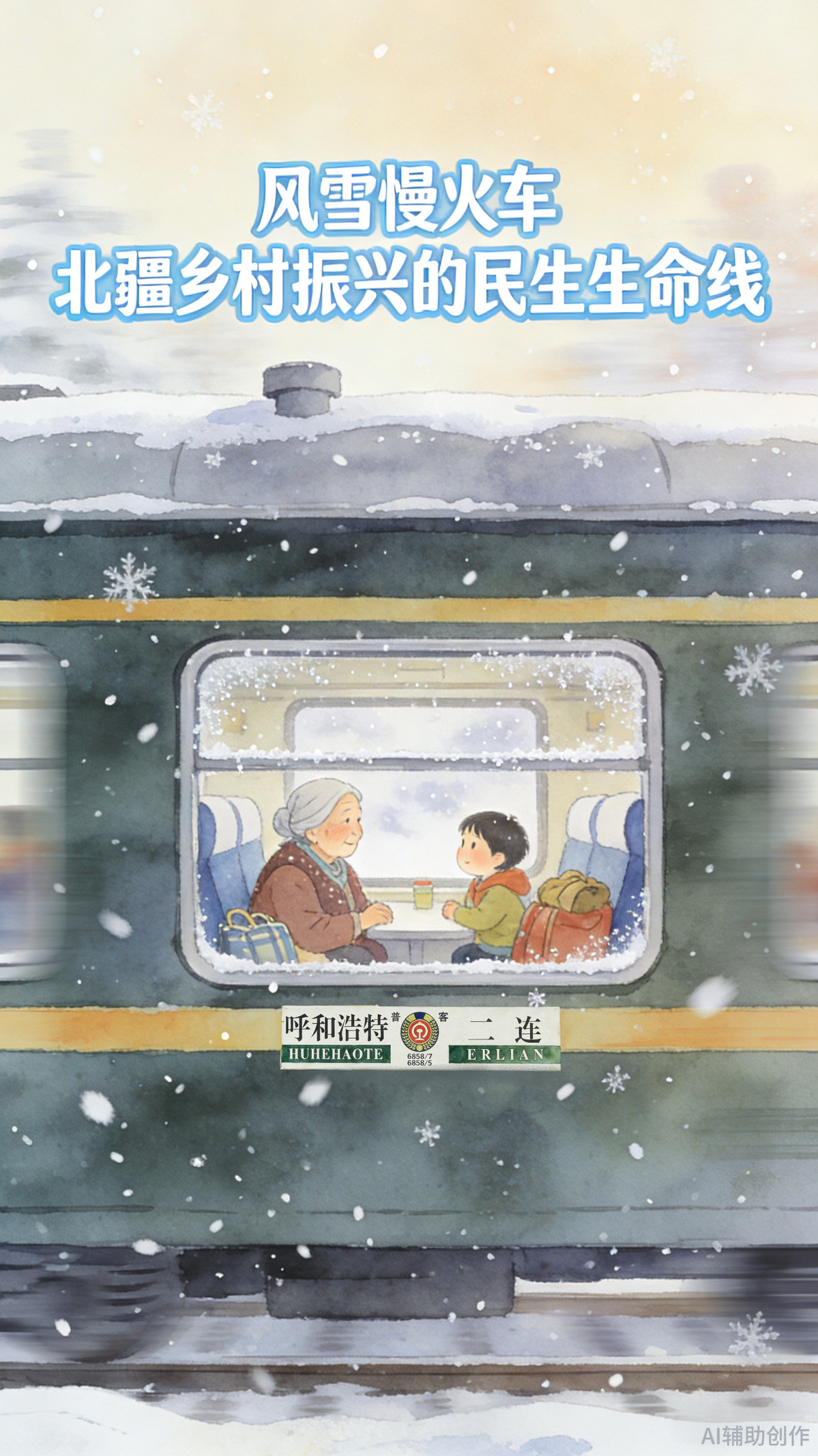 风雪慢火车，北疆乡村振兴的民生“暖动脉”