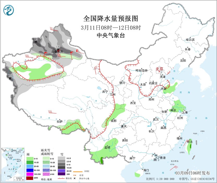 较强冷空气将影响我国长江以北地区