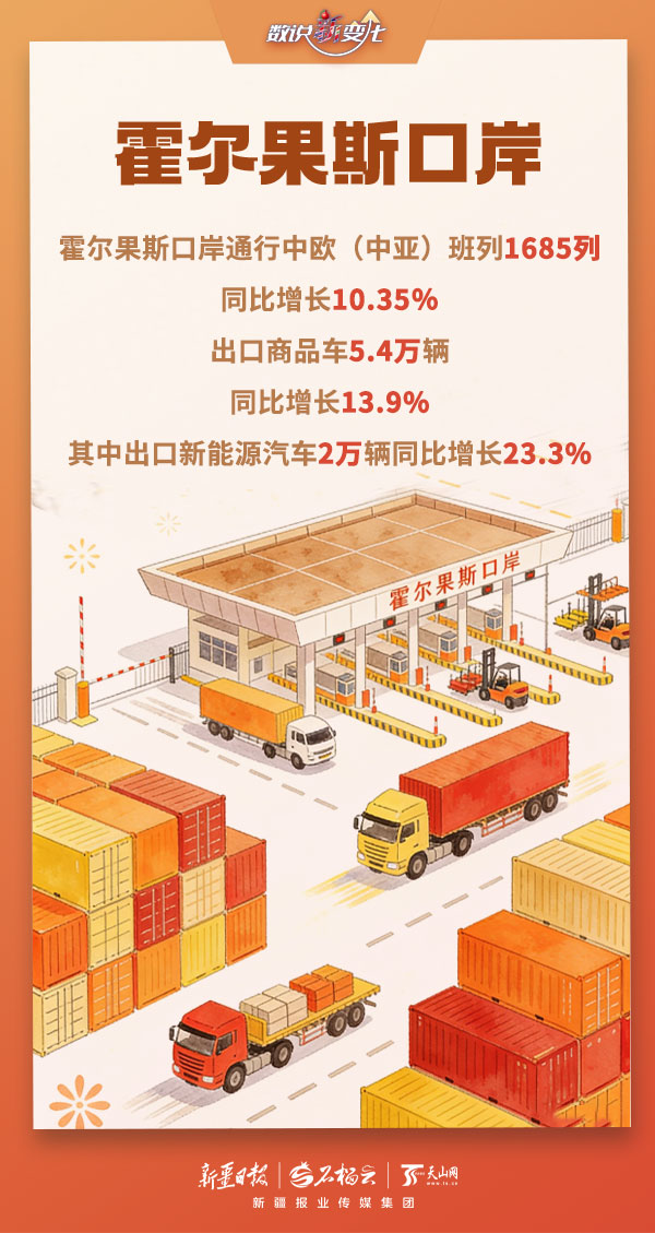 数说“新”变化丨多项数据创新高!今年前两月新疆口岸货畅人忙
