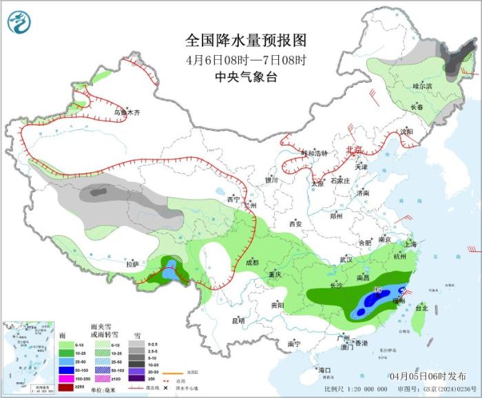 北方地区有大风和雨雪天气 江南华南等地将有较强降水