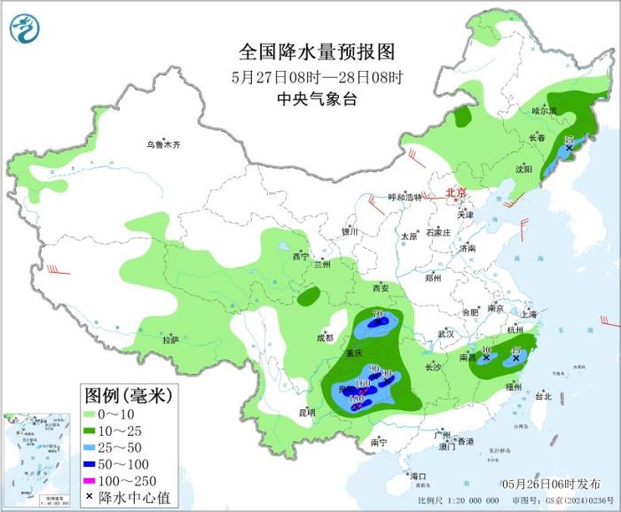 南方地区仍有较强降水 北方部分地区有大风沙尘降温雷雨
