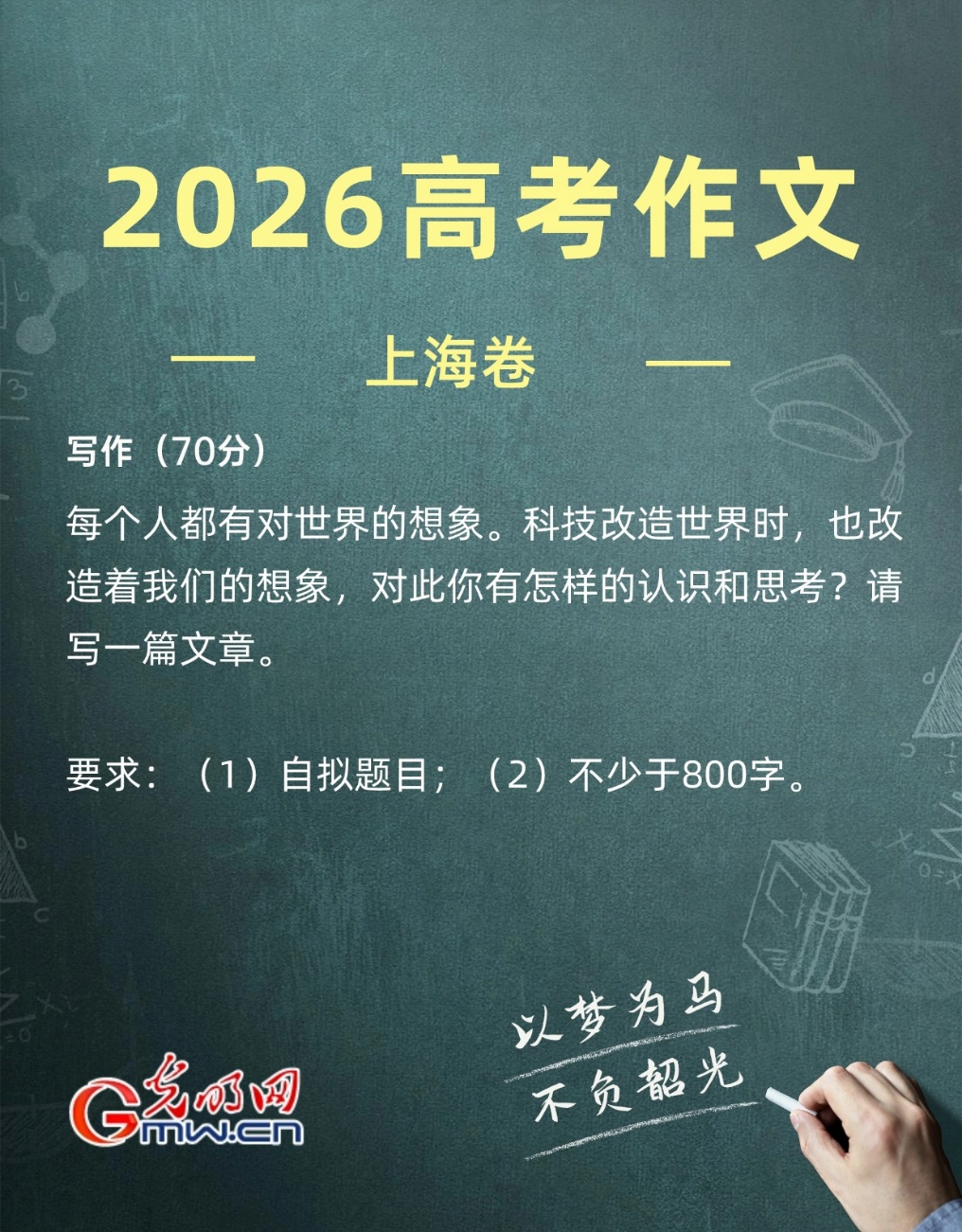 来了！2026年高考作文题目新鲜出炉