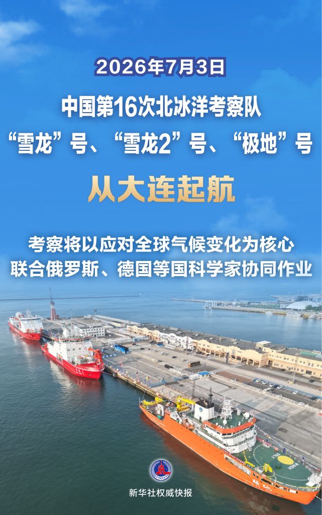 中国第16次北冰洋考察队从大连起航