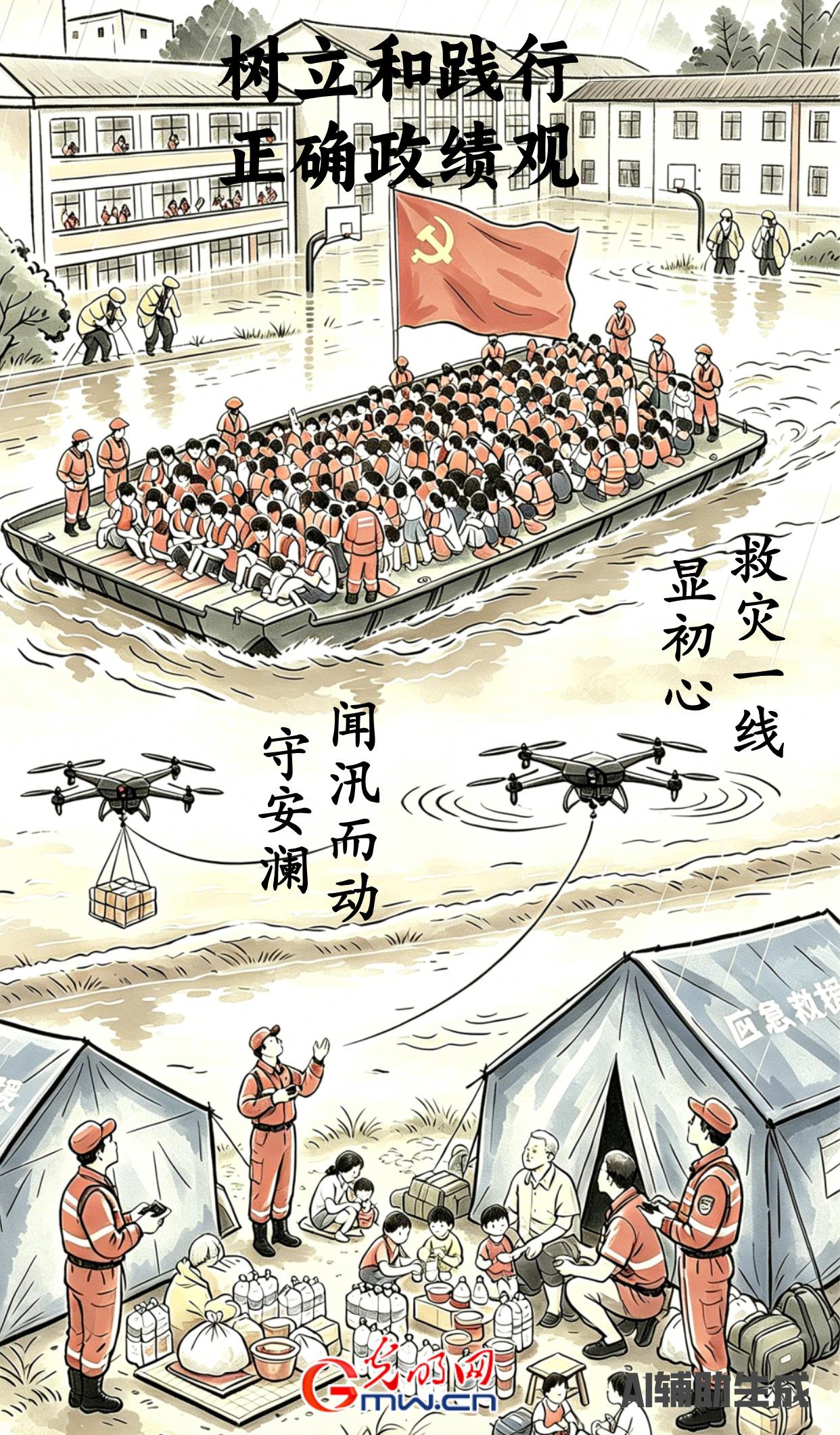 漫谈“政绩观”|救灾一线显初心 闻汛而动守安澜 漫谈“政绩观”|救灾一线显初心 闻汛而动守安澜