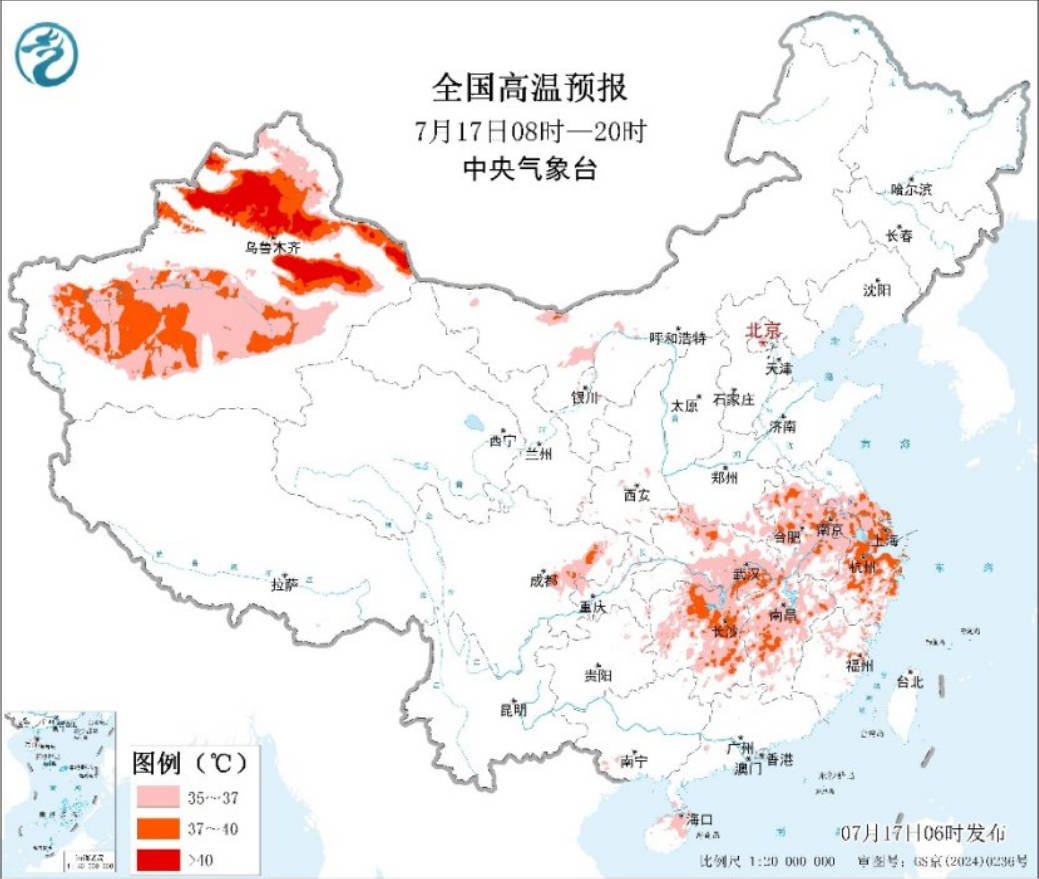 全国强降雨分散18日起雨带明显南压 南方高温将短暂减弱