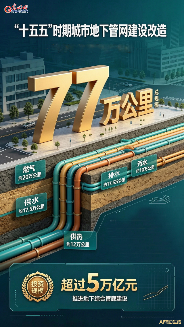 开局起步“十五五”丨住建部:“十五五”将改造地下管网77万公里 综合管廊投资超5万亿元 开局起步“十五五”丨住建部:“十五五”将改造地下管网77万公里 综合管廊投资超5万亿元
