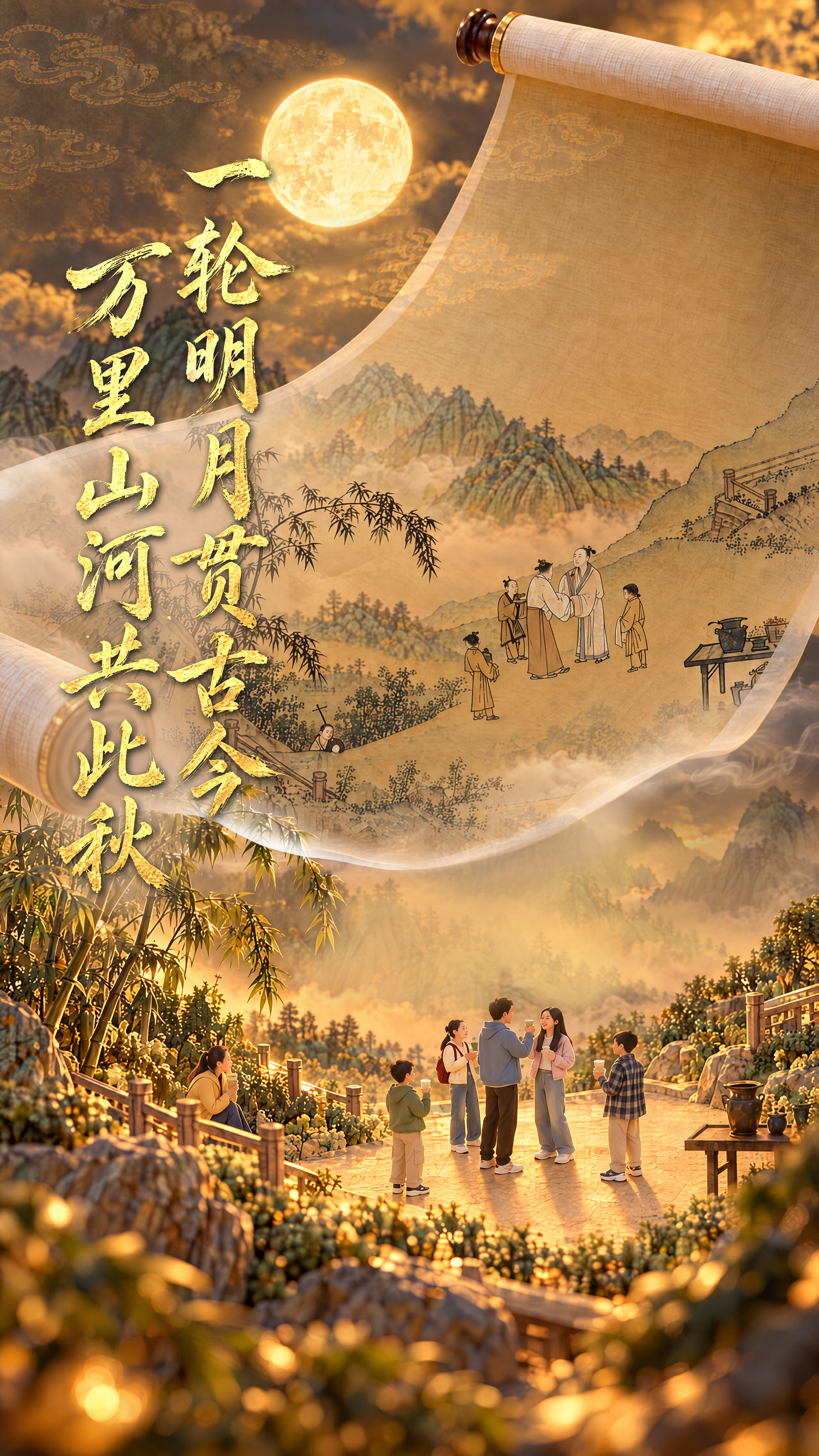 AI中国·中秋节|一起打开“顶流”古画!看万里山河共团圆