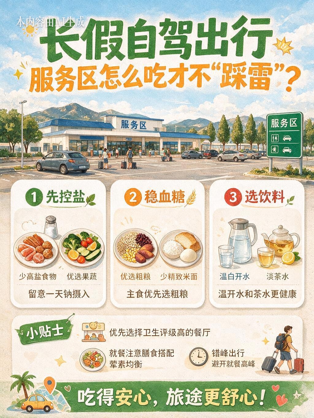 长假自驾出行,服务区怎么吃才不“踩雷”?