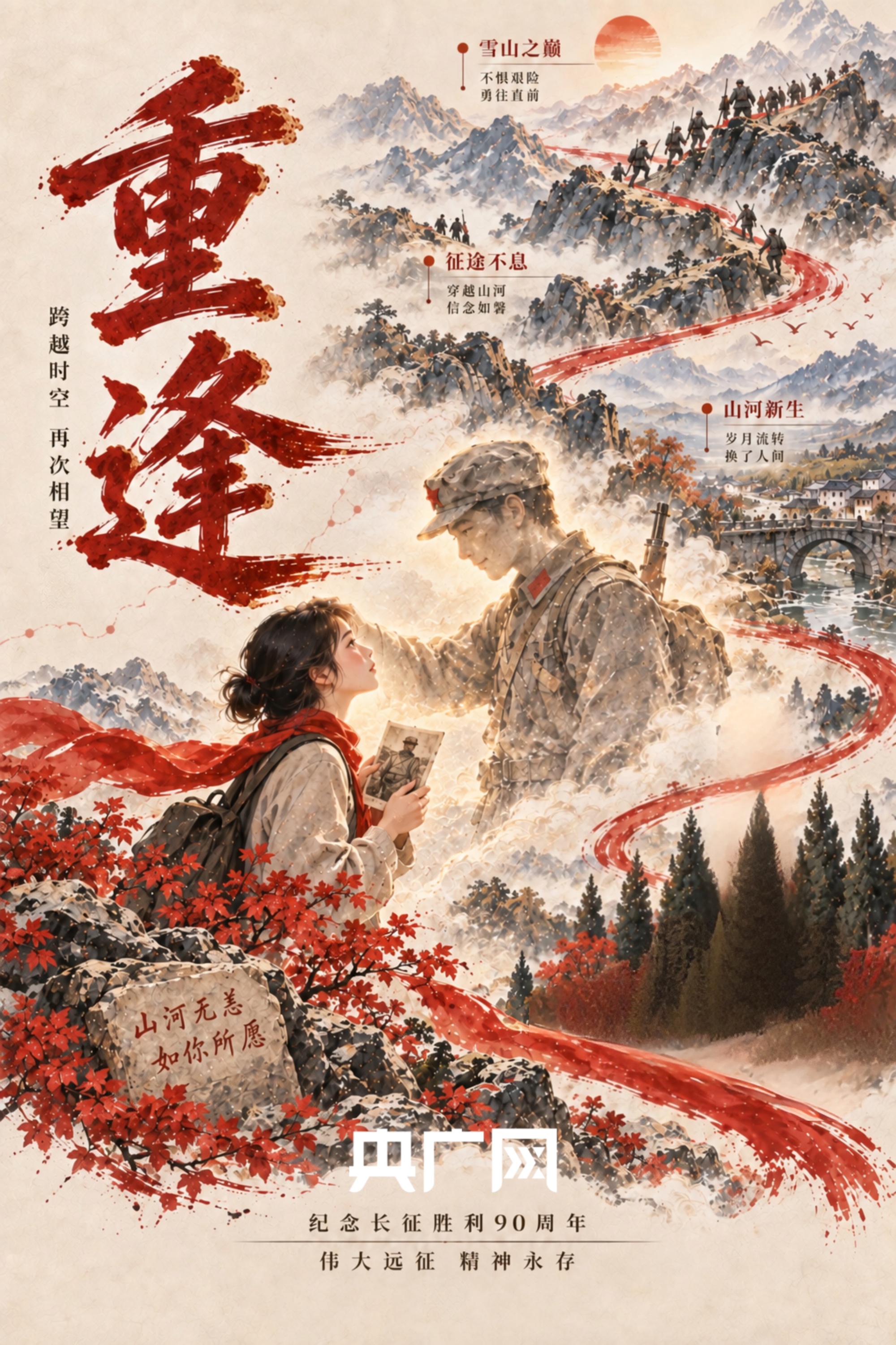 红星照耀中国丨长征组图:山河记得来时路