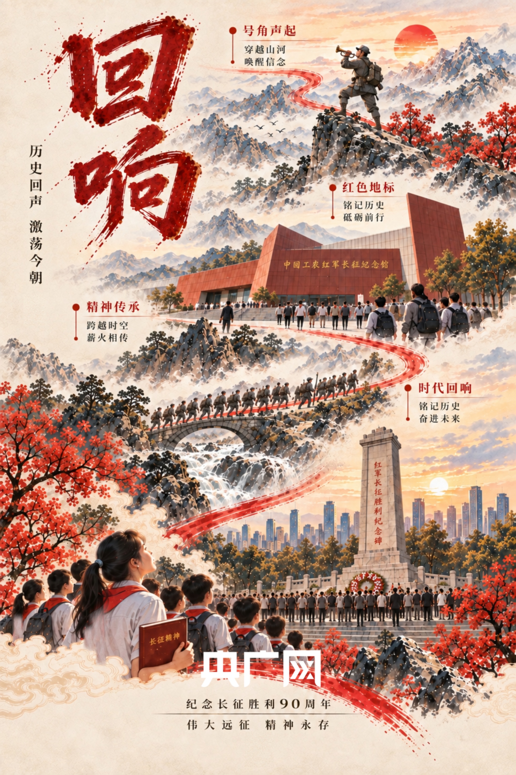 红星照耀中国丨长征组图:山河记得来时路