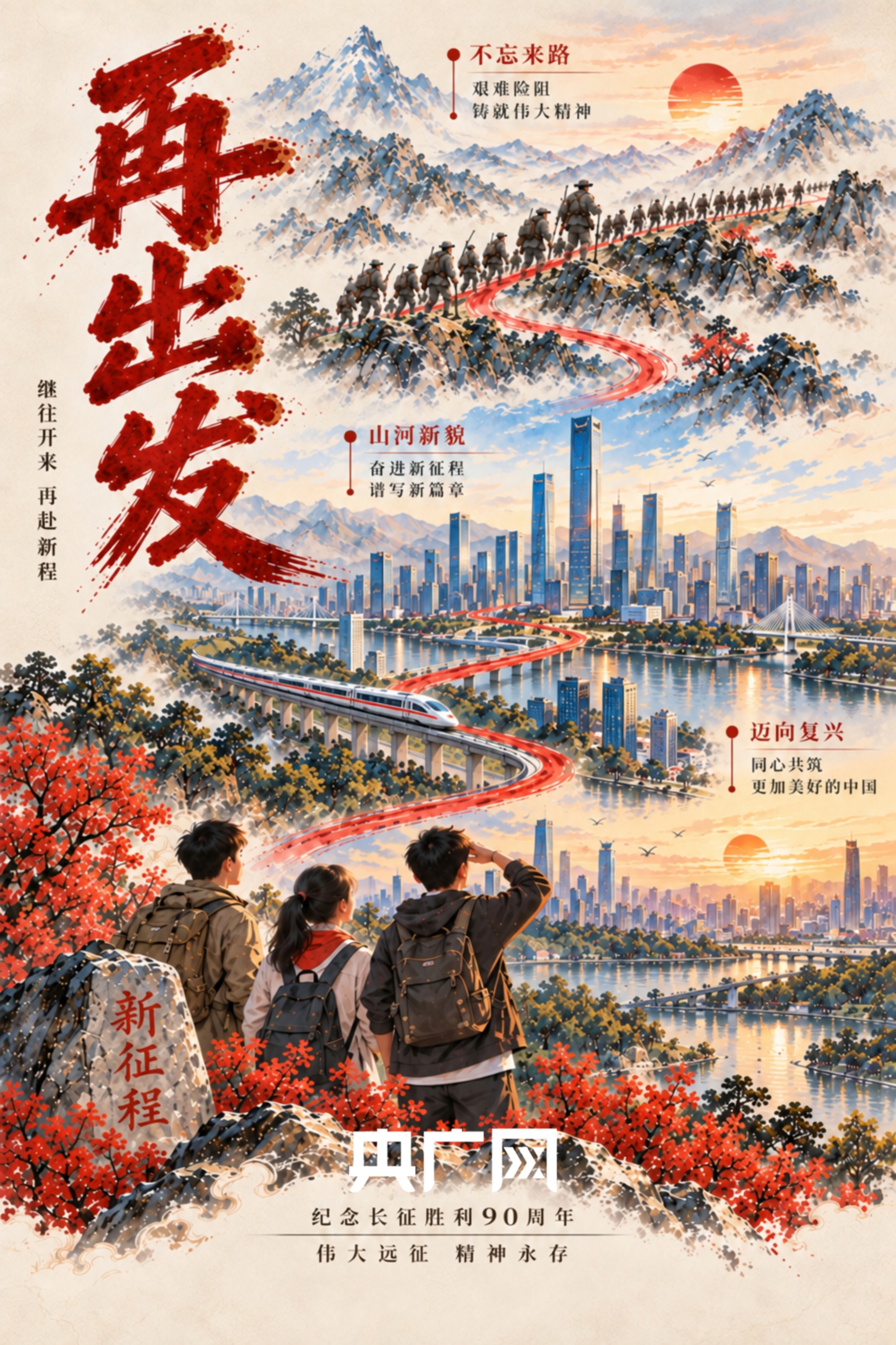 红星照耀中国丨长征组图:山河记得来时路