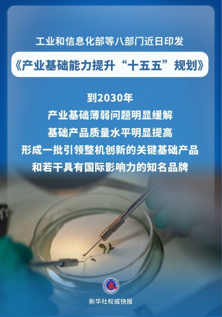 新华社权威快报丨产业基础能力提升“十五五”规划发布