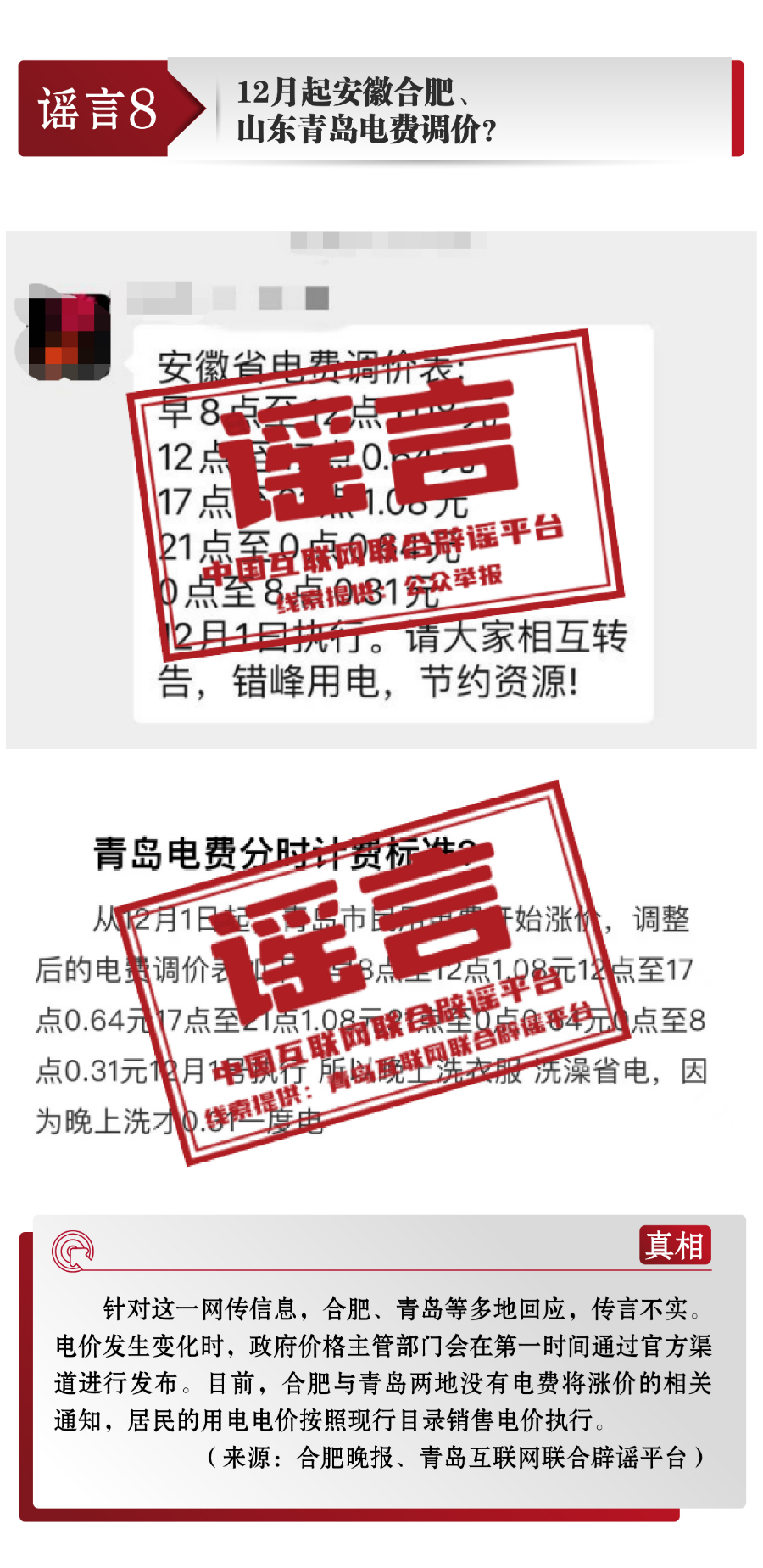 打击网络谣言 共建清朗家园 中国互联网联合辟谣平台11月辟谣榜