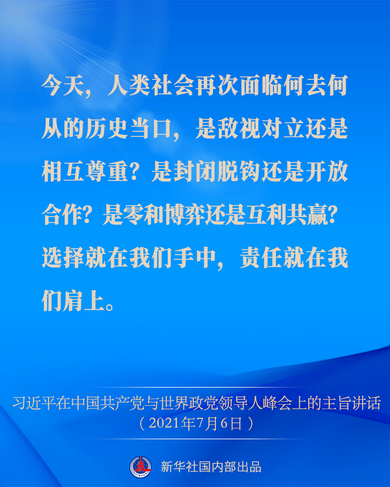 围绕“政党的责任”，习近平总书记对世界政党这么说