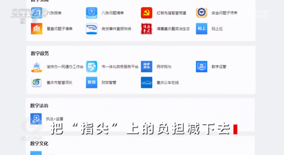 焦点访谈：把“指尖”上的负担减下去